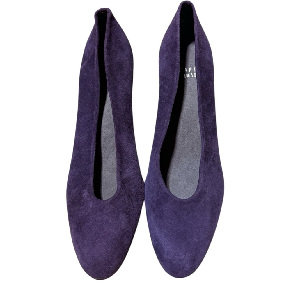 Stuart Weitzman Deep Purple Suede Loafers